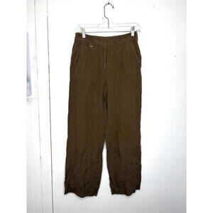 Loft Pants Womens 0 Linen Blend Coastal Beachy Wide Leg Modern Casual High Rise